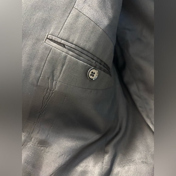 EXPRESS Photographer Slim Fit Mens Blazer Sport Coat Two Button Jacket 40R Black - Picture 3 of 5